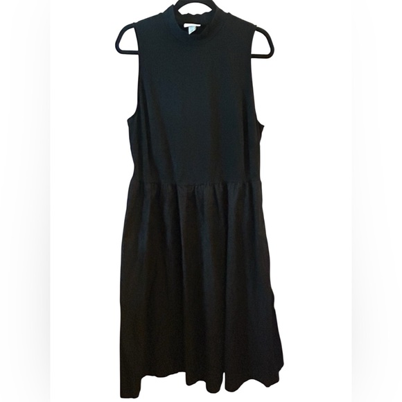 Ava & Viv Dresses & Skirts - Ava & Viv Black Mock Neck Sleeveless Maxi Dress – Size 1X